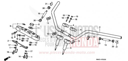 TUBO MANUBRIO/PONTE SUPERIORE VT1100C2X di 1999